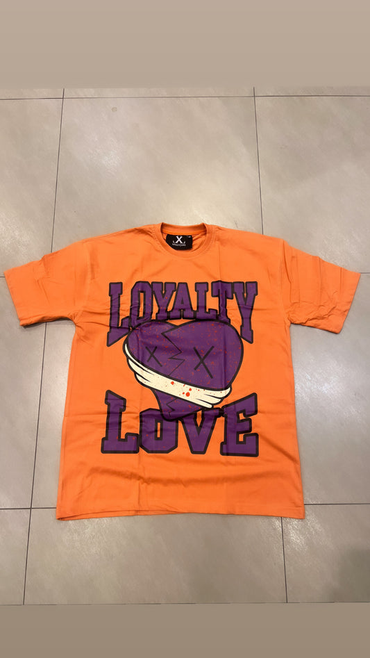 Peach Loyalty Love heart shirt